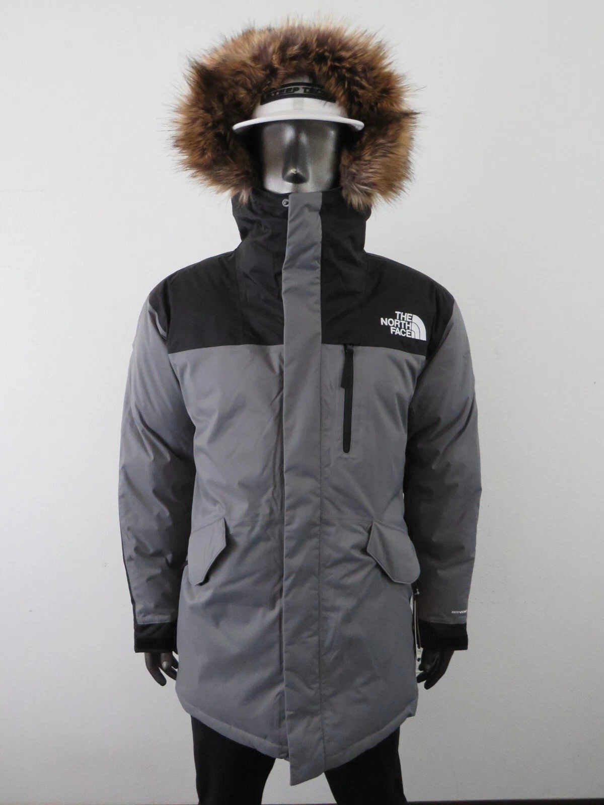 Mens The North Face Bedford (Mcmurdo) Down Parka Insulated Winter Jacket - Grey