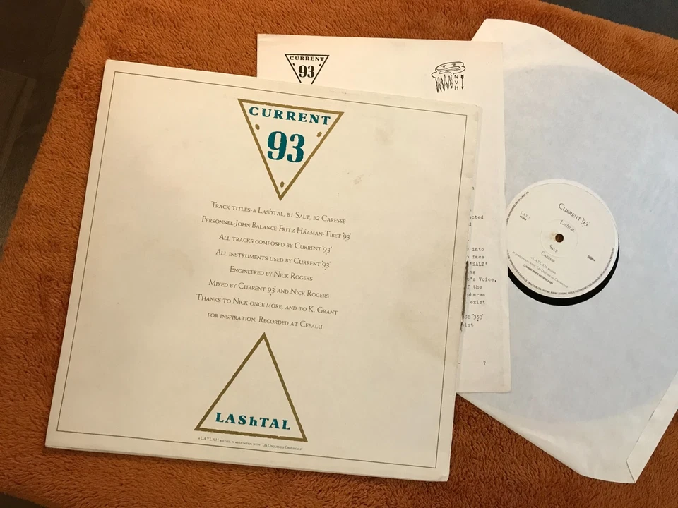 CURRENT 93 LAShTAL EP industrial noise '84 orig w/insert nurse with wound coil!! - Image 2 of 3