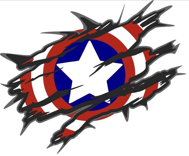 Captain America Shield Vinyl Sticker eBay