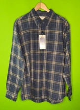 NWT Original Weatherproof Vintage Blue Flannel Shirt Size XL