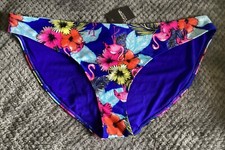 GRORGE - Bikini Bottoms Size 20 - Flamingos & Tropical Flowers Pattern - BNWT