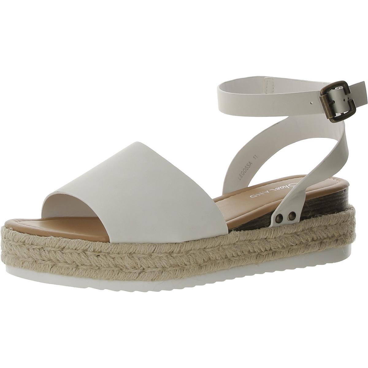 Shoe Land Женские босоножки Legossa на белой танкетке, размер 11, средний (B,M), BHFO 2089