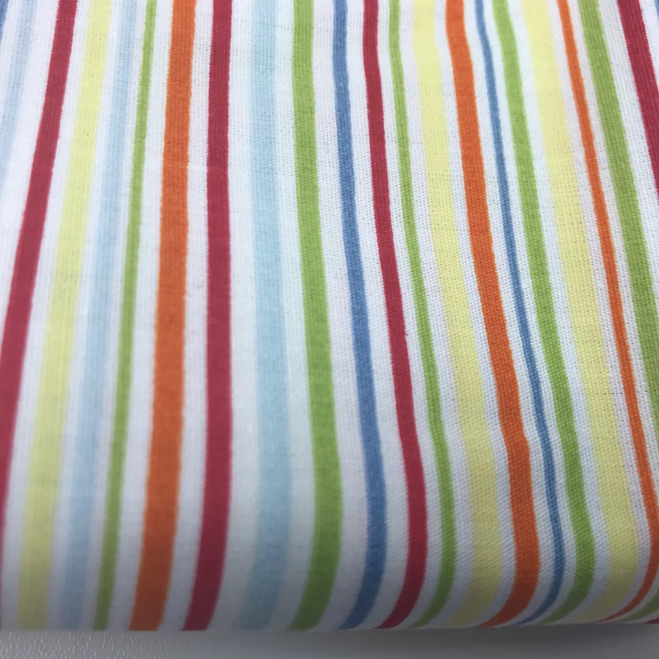 Sábana plana doble MAINSTAYS Home colorida rayas circo 60/40 mezcla de algodón Foto 2 de 4