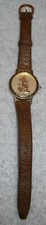Disney Lorus Mickey Mouse Watch Embossed Gold Tone Ladies Watch 25mm New Battery