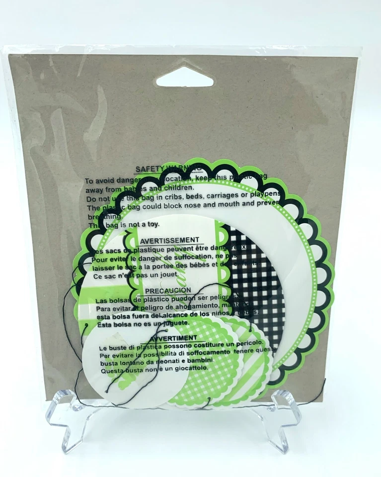 Hanging Green and White 36" Cutout 3 Pack Sweet Baby Party Decorations - Image 2 of 2