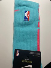 Nike NBA Elite Basketball Crew Socks Green Pink Adult Size Large One Pair Only