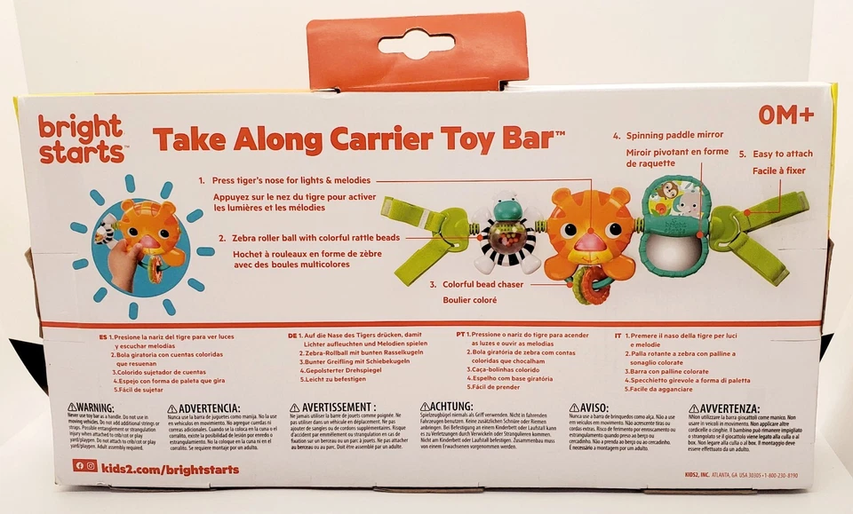 Bright Starts Take Along Soporte Musical Actividad Juguete Bar, Edades Recién Nacidas + Foto 2 de 3