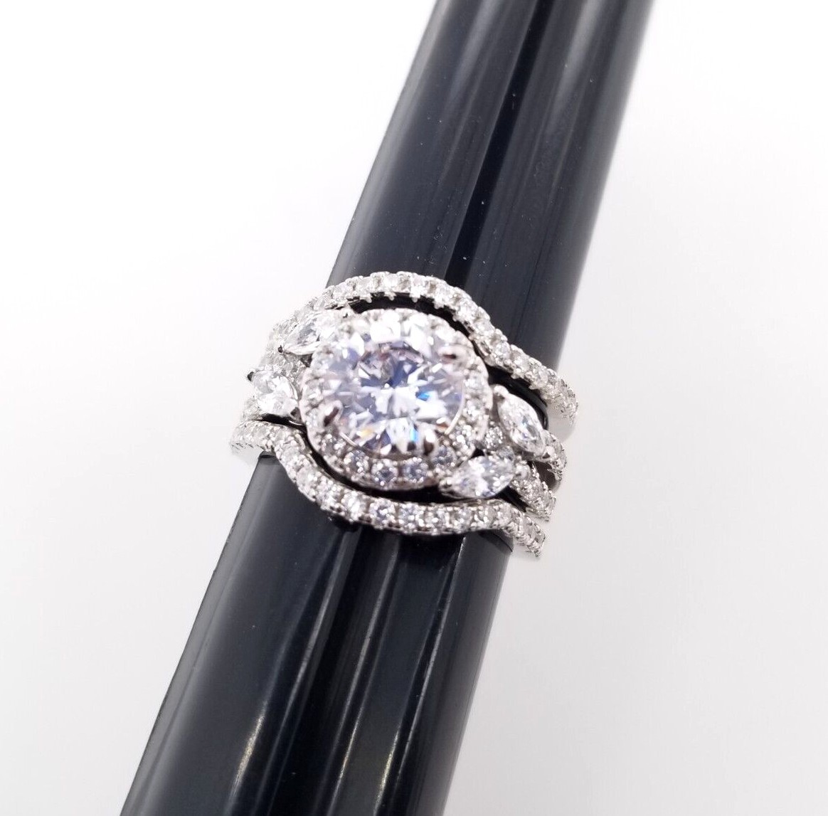 S&E 925 Sterling Silver CZ Stackable Rings sz 4.5… - image 1