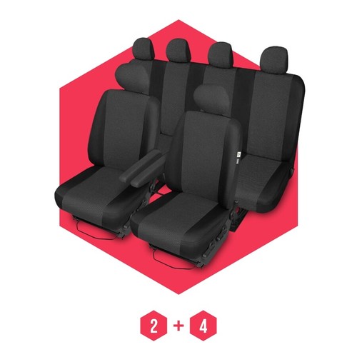 Coprisedili Anteriori In Ecopelle Per Mercedes Classe GLK X204 – Con Tasche E Fissaggio Antiscivolo, Nero - 2