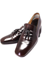 Prada Men's Spazzolato Tassel Loafer Brown Leather Size 9.5