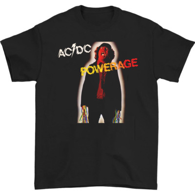 AC DC band Powerage T-shirt Black Short Sleeve S to 5XL JJ85