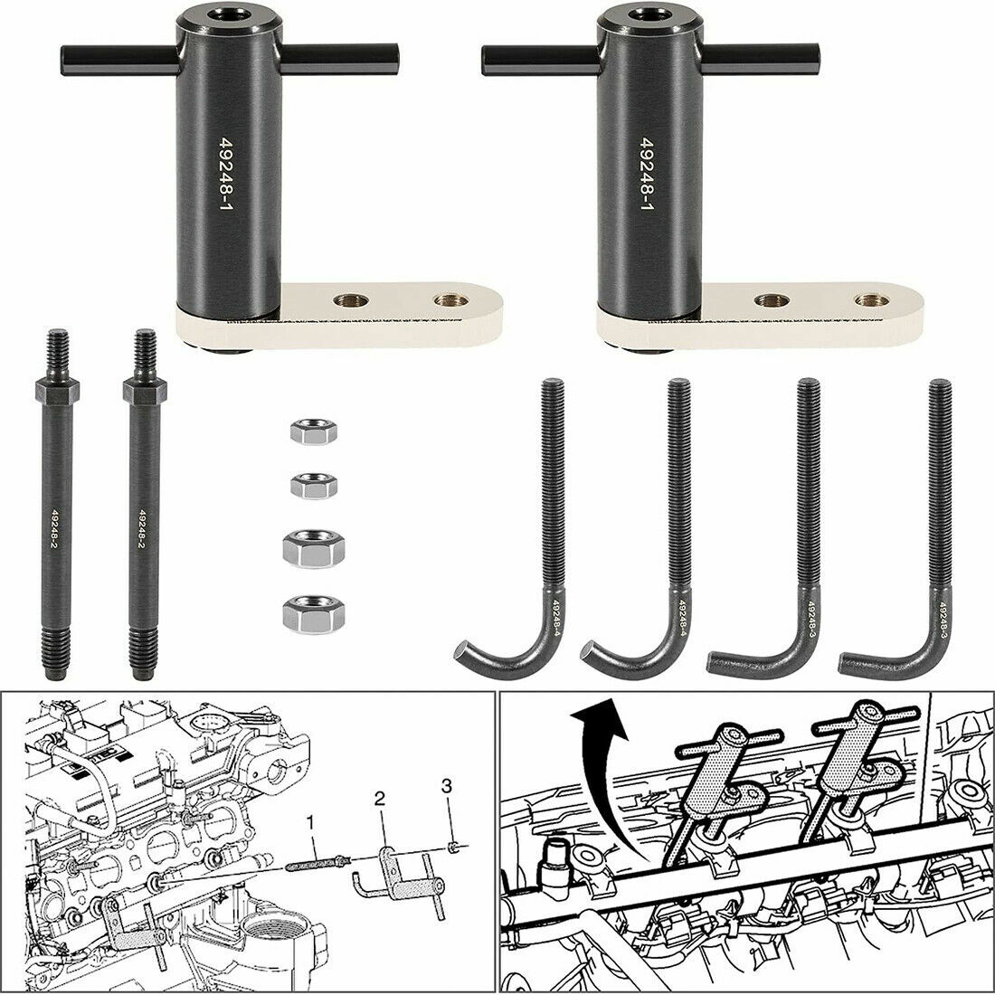 6706 Fuel Injector Rail Assembly Remover Tool EN49248 For Chevy GMC
