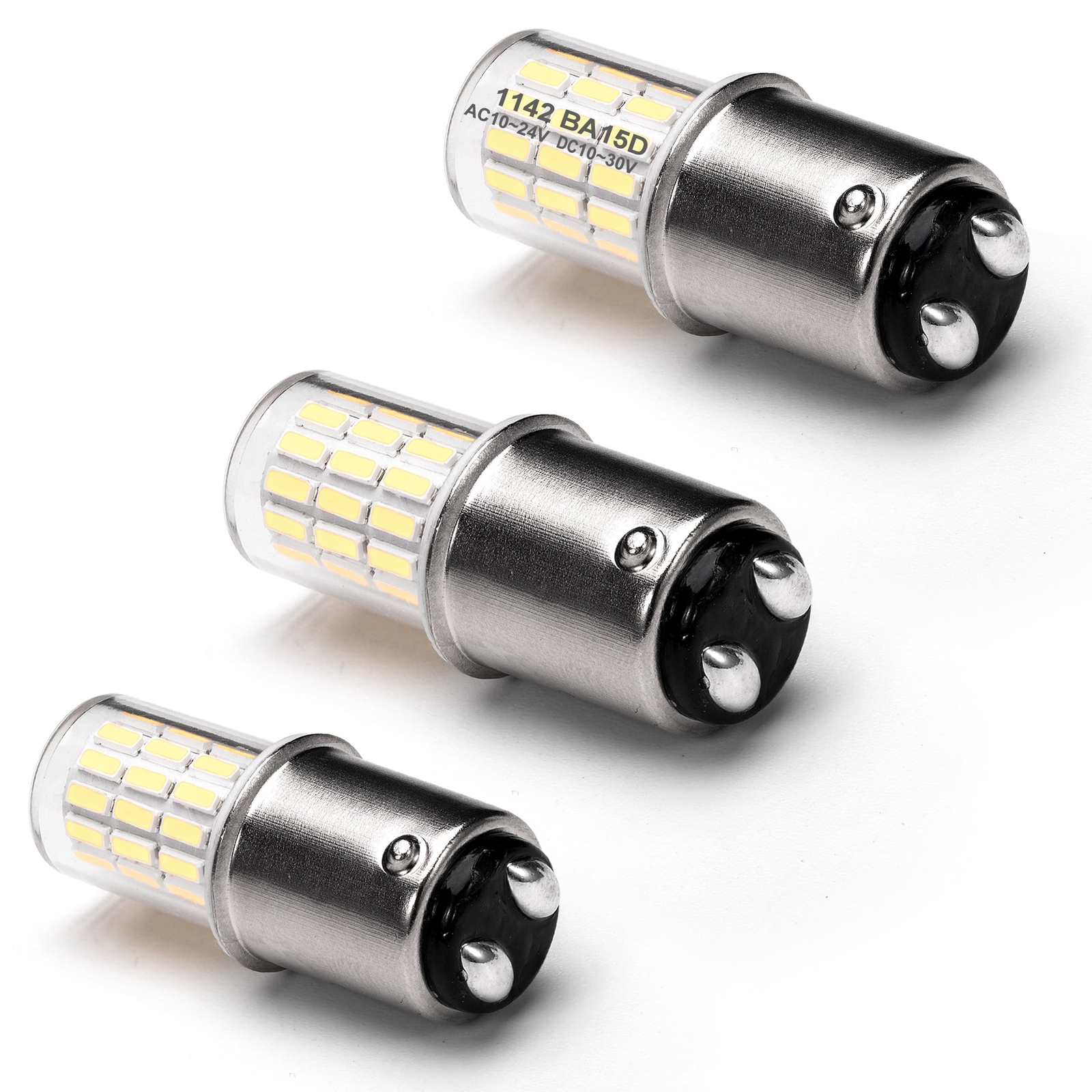 BA15D 12V 1076 1142 1176 S8 1004 90 LED Bright White 6000K 3W DC Bayonet Bulb...
