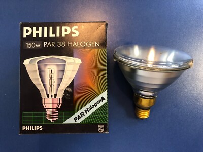 Philips Halogen A Lampe PAR38 E27 150W SPOT 5° Pressglaslampe Reflektor DIMMBAR