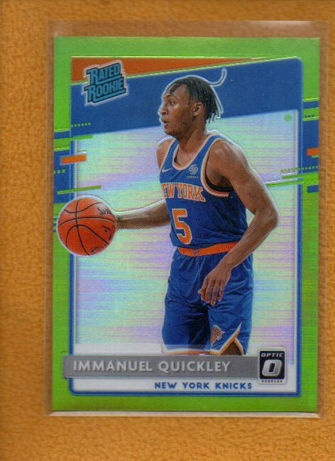 Immanuel Quickley 2020-21 Donruss Optic Rated Rookie Lime Green Prizm #175 /149