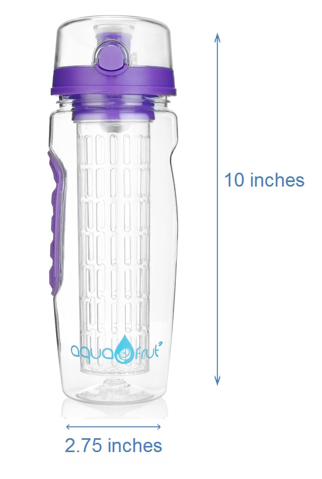 AquaFrut 32oz Fruit Infuser Water Bottle (Purple) with Bonus Brush! USA Seller!
