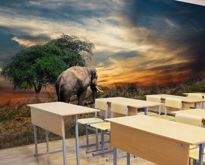 3D Elephant 642 Wallpaper Mural Paper Wall Print Indoor Murals CA Sinsin