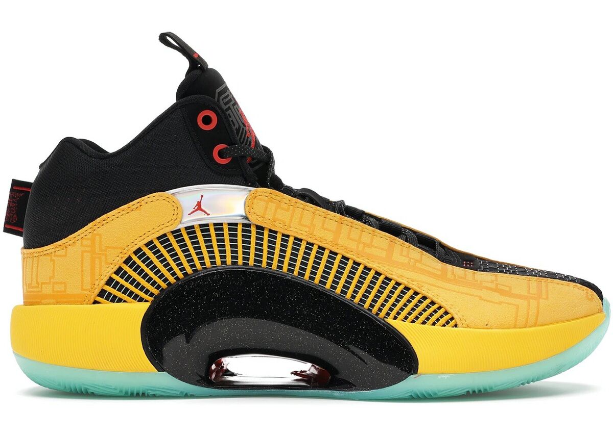 Nike Air Jordan 35 XXXV FC PF Dynasties Yellow Gold Black Nike Air Jordan 35 XXXV FC PF Dynasties Yellow Gold Black