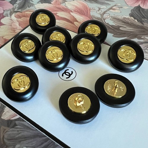 Set 4 Knöpfe Chanel CC Ersatzknöpfe Ø 17 mm Metall Knöpfe Knopf Logo Gestempelt - Bild 3 von 12