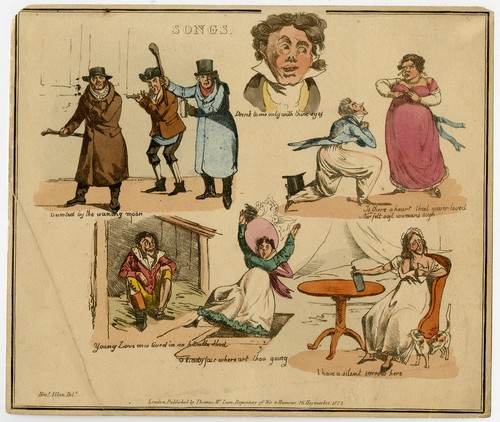 Antique Print-GENRE-CARICATURE-SONGS-DRINK-GUN-Alken-1822 - Picture 2 of 2