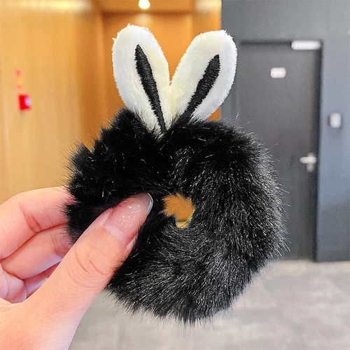 2X Plüsch Haargummi Hase Kaninchen Rabbit Mädchen Haarschmuck 15 Farben - Bild 7 von 21
