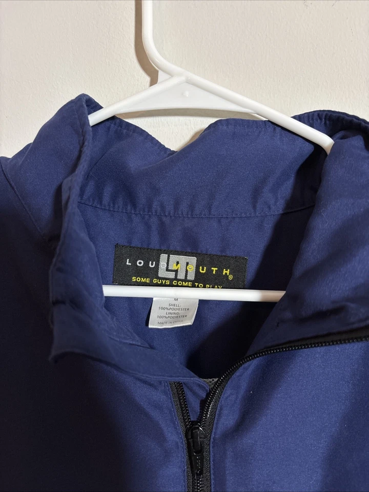 EUC МУЖСКОЙ ГРОМКИЙ РОТ ГОЛЬФ ЧЕТВЕРТЬ МОЛНИИ ПУЛОВЕР РАЗМЕР МУЖСКОЙ СРЕДНИЙ СИНИЙ ПОЛИЭСТЕР - Изображение 3 из 4