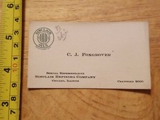 RARE OLD VINTAGE BUSINESS CARD SINCLAIR REFINING COMPANY OILS CHICAGO ADVERTIS
