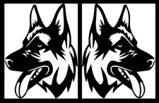 German Shepherd Dog 5" BLACK Vinyl Decal - Car Truck Windows Decal laptop