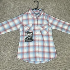 Dixxon Flannel Company Shirt Women’s Small The Windy City Blue Plaid Flannel