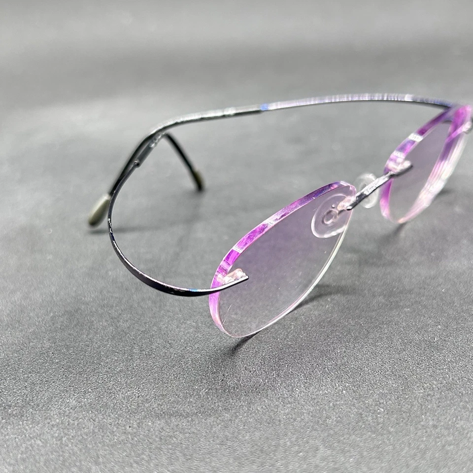 Montura de gafas sin montura Silhouette 7395 6053 púrpura usada Foto 3 de 4