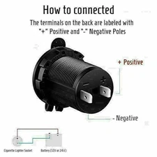 12V Car Boat Cigarette Motorcycle Lighter Socket Power Plug Adapter Outlet Lot