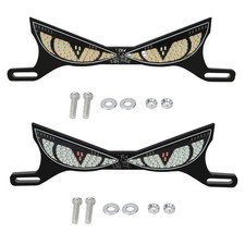 2 PCS Motorcycle License Plate Flashing Eye Headlights Motorcycle Brake Light