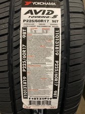 4 New 225 60 17 Yokohama Avid Touring-s All Season Tires