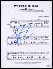 Kevin Jonas "Jonas Brothers" AUTOGRAPH Signed 'Waffle House' Sheet Music ACOA