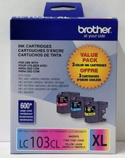 Genuine Brother LC103XL Color 3PK Ink Cartridge DCP-J152W, MFC-J245