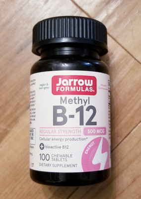 Methyl B-12, Fruit, 500 mcg, 100 Chewable Tablets EXP. 11/2027
