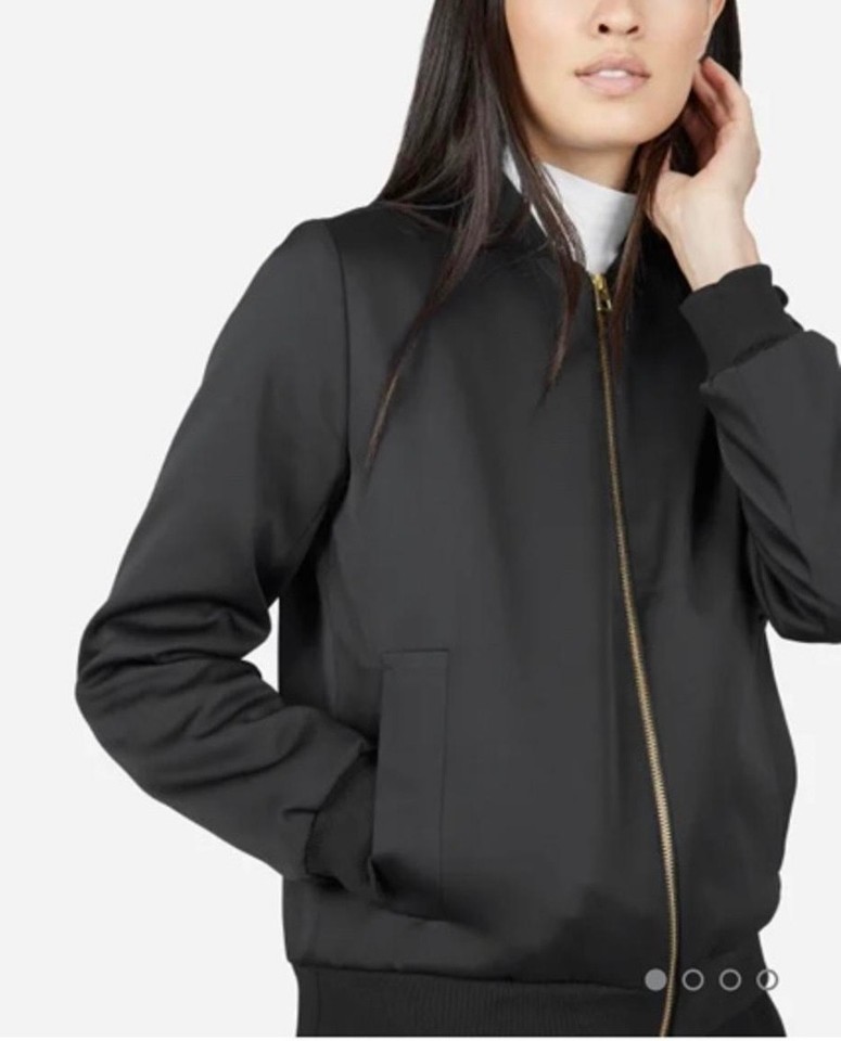 Everlane E2 black bomber jacket womens