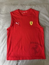 PUMA Ferrari Vintage Tank Top Men’s Size L -Embroidered Scuderia Ferrari