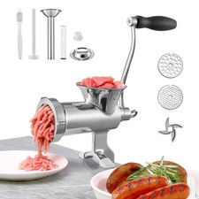 Manual Meat Grinder 304 Stainless Steel Hand Table Clamp Cookie Attachment