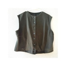 A New Day Women s XXL Button Front Sweater Vest Olive Green Cap Sleeve