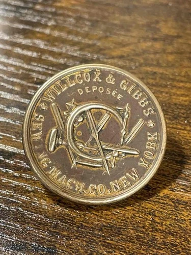 Genuine Vintage Willcox and Gibbs Sewing Machine - Machine Emblem/Logo