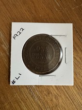 📘1922 MINTED MELBOURNE/ PERTH AUSTRALIA📘ONE PENNY COIN KING GEORGE V #L1📘
