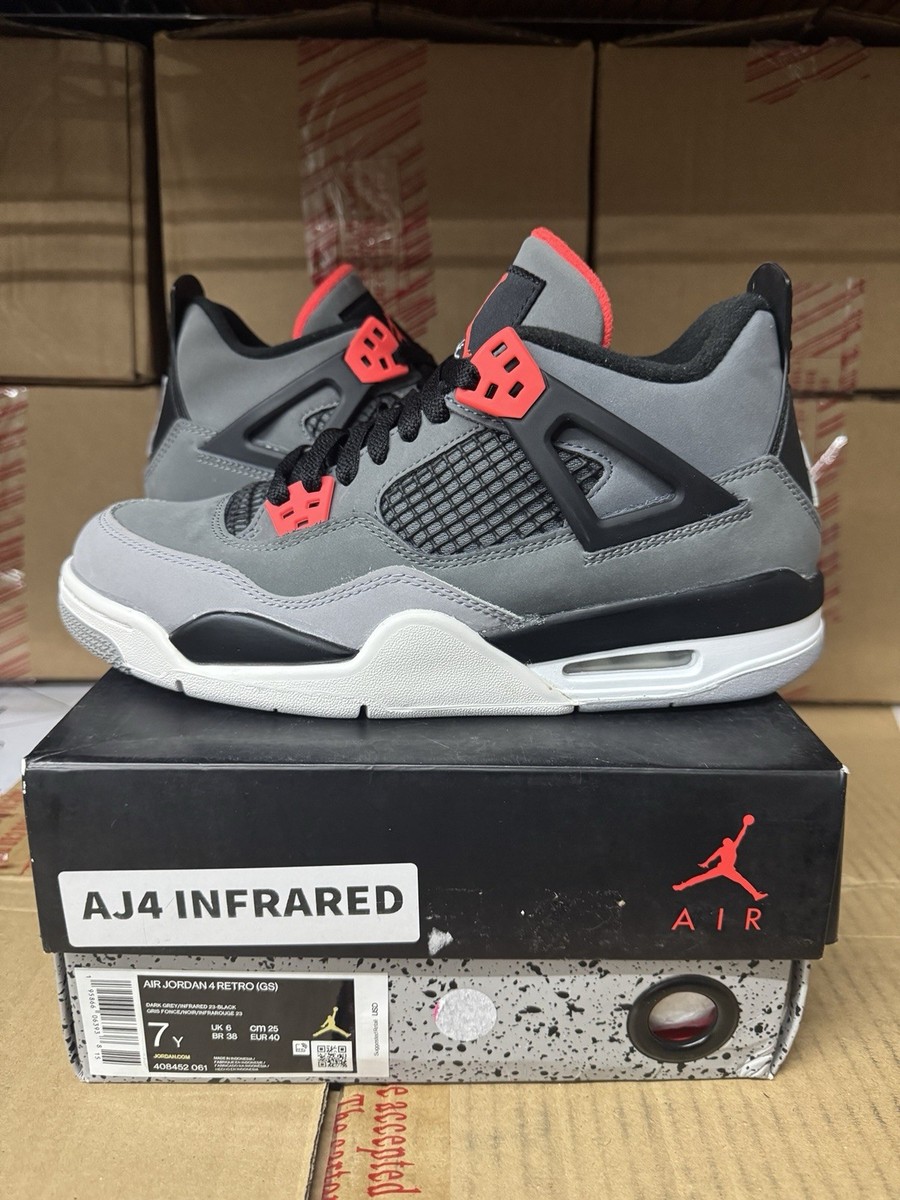 Jordan 4 Retro Infrared - SIZE 7Y | eBay