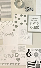 Project Life cards Stampin Up LOVE STORY Accessory Kit Silver Foil Wedding 2015