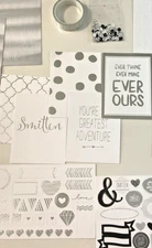 Project Life cards Stampin Up LOVE STORY Accessory Kit Silver Foil Wedding 2015