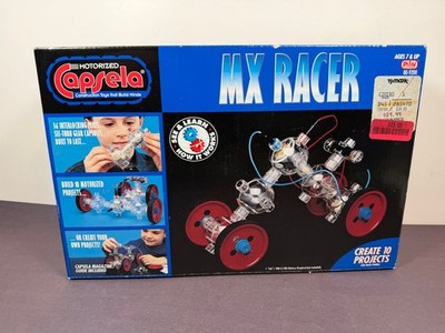 Motorized Capsela MX RACER Construction Toy Play Tech Set Vintage
