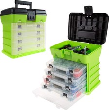 Portable Tool Box Organizer With Removable Drawers For Craft And Tackle Storage