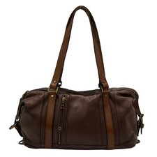 Borsa a tracolla Master-Piece in pelle e camoscio marrone scuro
