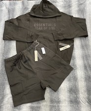 Fear Of God Essentials Off Black 3 Piece Set FW22 In X-Large