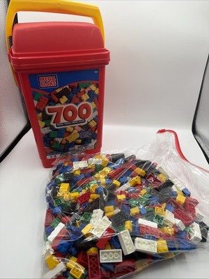 Mega Bloks Tub 2 Lbs Of Mixed Bricks With Or Without Tub - Read